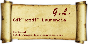 Göncző Laurencia névjegykártya